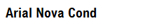 Arial Nova Cond